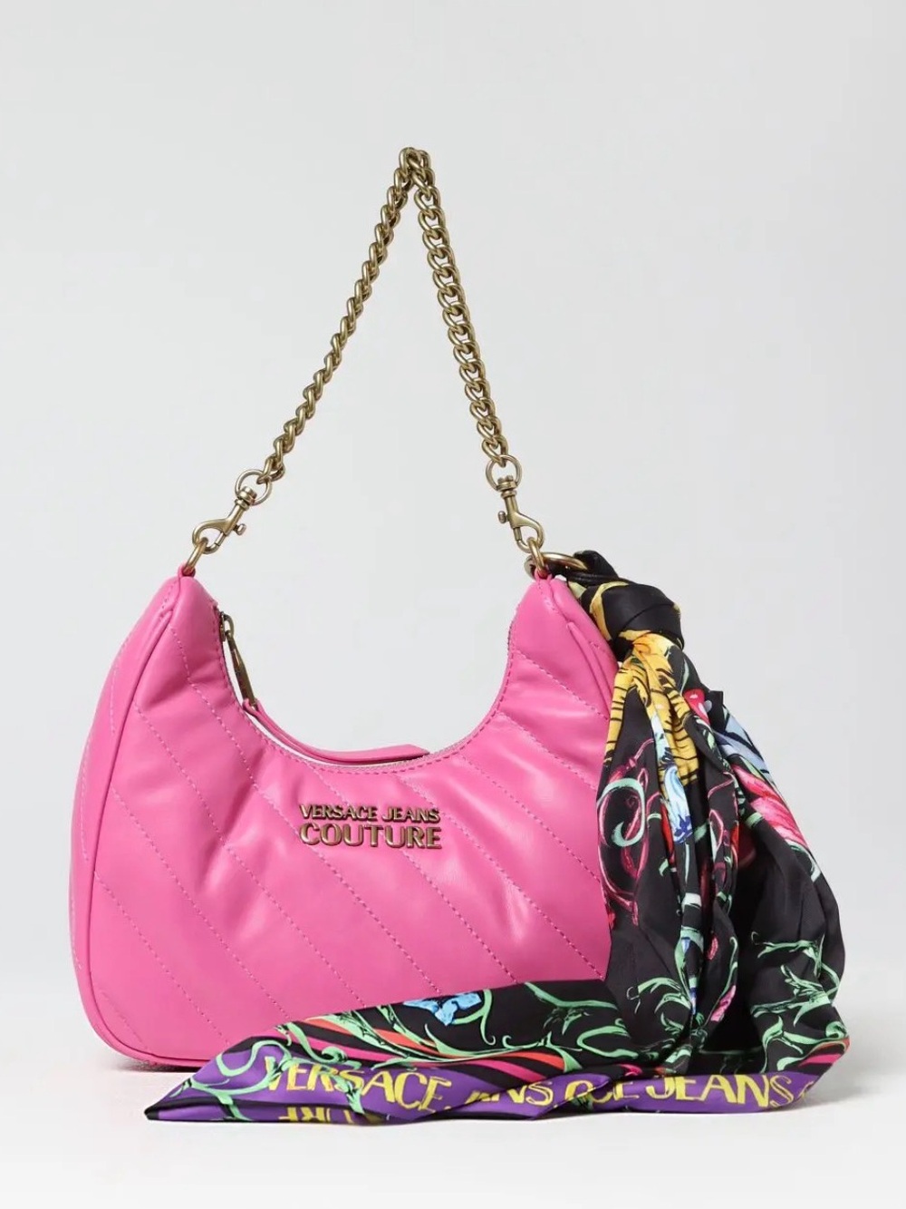 New with tags Versace Jeans Couture Quilted Pink Shoulder Bag
